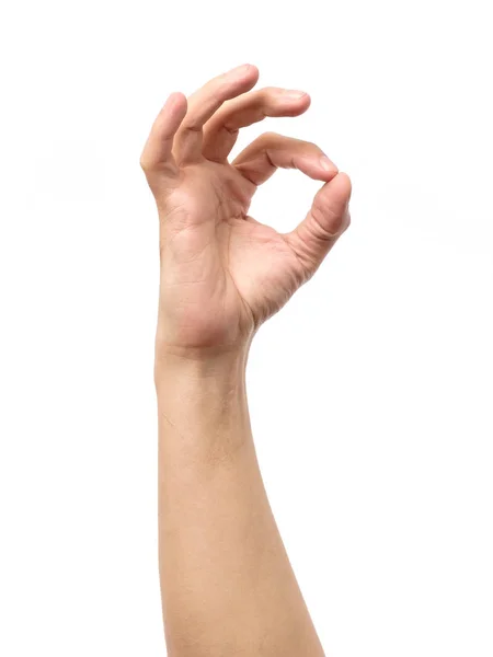 Man hand in OK sign isolated — Stock Photo, Image