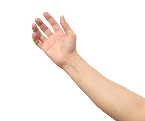 Mão de homem isolada. Segure, agarre ou pegue — Fotografia de Stock