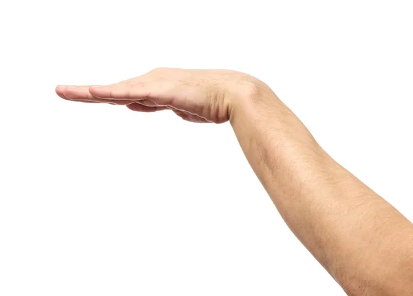 Рука людини, що показує жест ізольовано — стокове фото