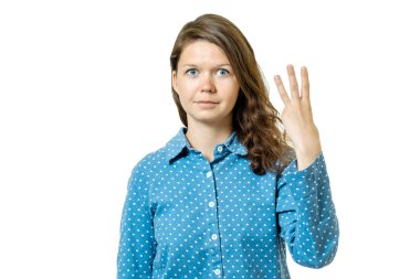 Genç kız üç sayım