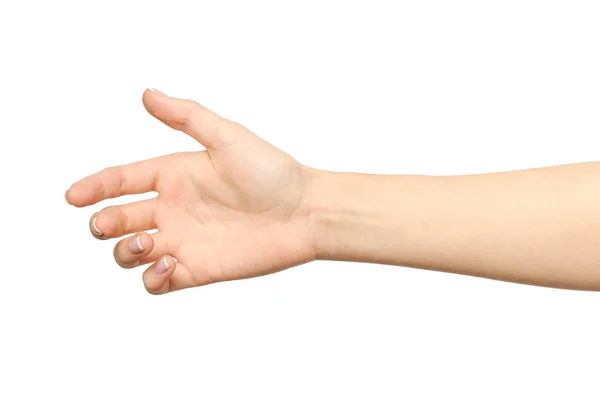 Kadın eli el sıkışma için hazır — Stok fotoğraf