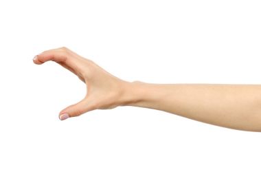 Kadının el kapma veya bir şey ölçme