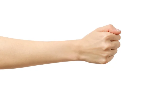 Woman's hand with incorrect fist gesture — Stock Photo, Image