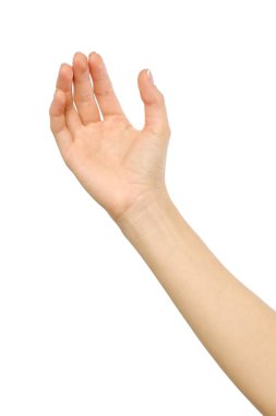 Kadın gergin eli ile palm açın