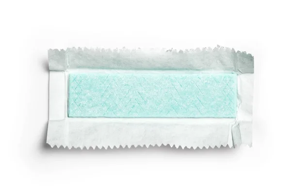 Piring permen karet yang dibungkus dalam foil yang terisolasi — Stok Foto