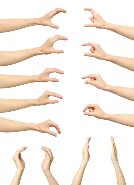 Kadın eli görünmez öğeleri ölçme kümesi