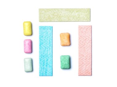 Organize sakız izole Üstten Görünüm