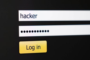 Dolu giriş ve noktalar parola oturum açma ekranında tarafından gizli
