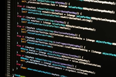 Yazılım geliştirici programlama kodu. Soyut backgroung