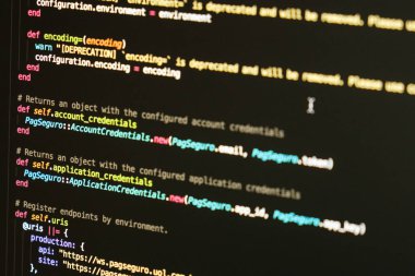 Yazılım geliştirici programlama kodu. Soyut backgroung