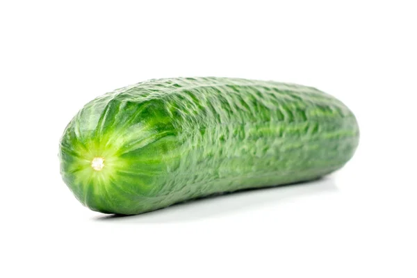 Čerstvé zelené okurky izolovaných na bílém — Stock fotografie