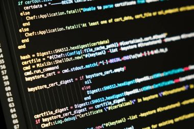 Programcı arka plan kodlama. Bilgisayar dili komut dosyası