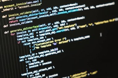 Bilgi teknolojisi kavramı. Komut dosyası metni ekranda kodlama