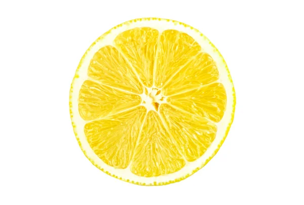 Желтый лимон изолирован на белом — стоковое фото