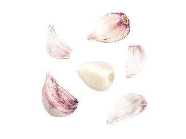 beyaz izole ham taze sarımsak