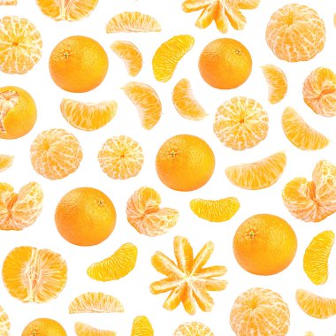 Taze portakal mandalina fotoğrafik desen