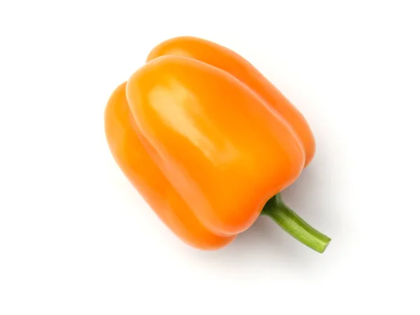 Πορτοκαλί πιπέρι απομονωμένο σε λευκό φόντο — Φωτογραφία Αρχείου