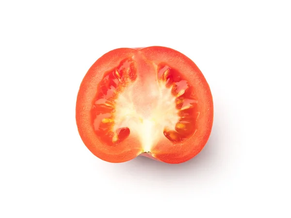Tomatskiva isolerad på vit bakgrund — Stockfoto