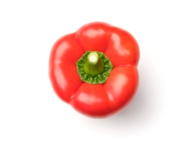 Beyaz izole kırmızı biber