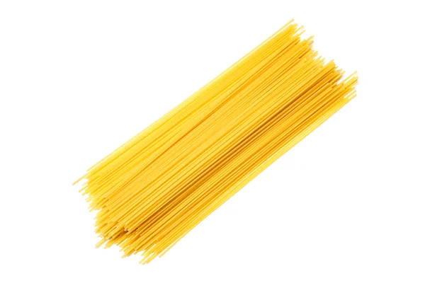 Spaghetti auf isoliertem weißem Hintergrund. Ansicht von oben — Stockfoto