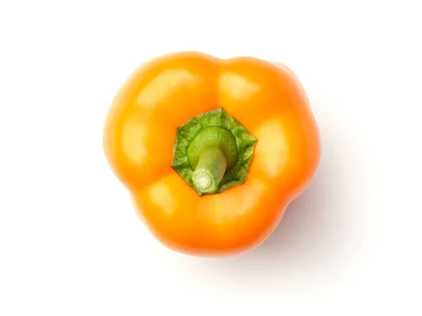 Pimienta naranja aislada sobre fondo blanco — Foto de Stock