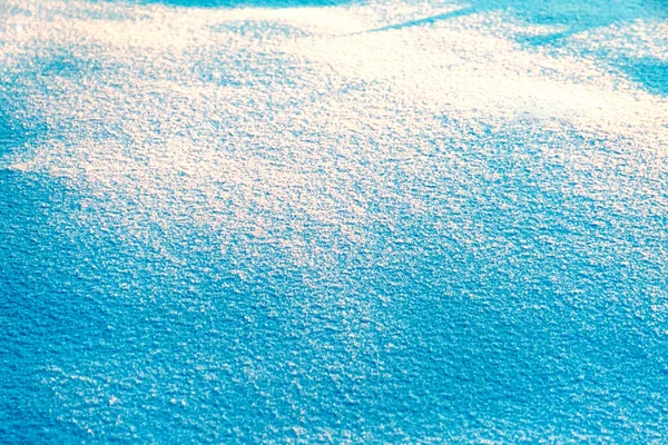 Witte Blauwe Besneeuwde Textuur Van Natuurlijk Sneeuwoppervlak Natuur Winter Achtergrond — Stockfoto