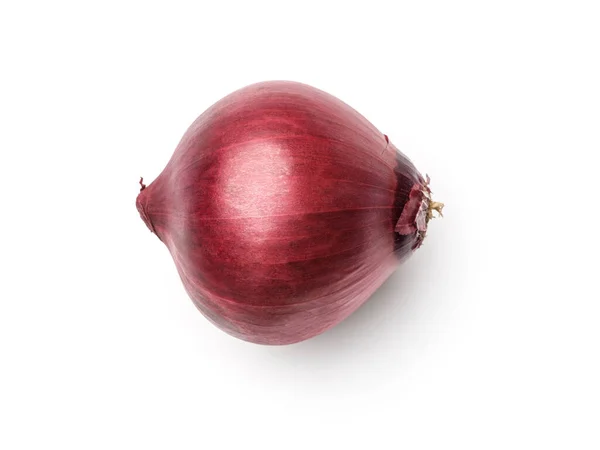 Red Onion Isolated White Background Top View Flat Lay — Stock Photo, Image