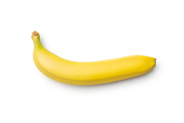 Свежий Банан Изолирован Белом Фоне Вид Сверху — стоковое фото