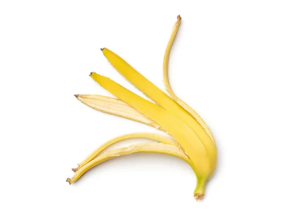 Banana Fresca Isolada Sobre Fundo Branco Vista Superior — Fotografia de Stock