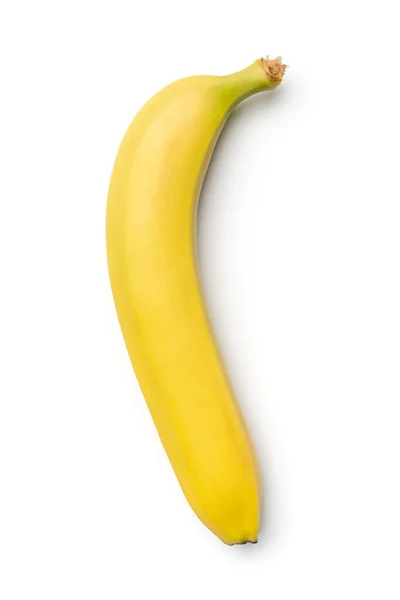 Banana Fresca Isolada Sobre Fundo Branco Vista Superior — Fotografia de Stock