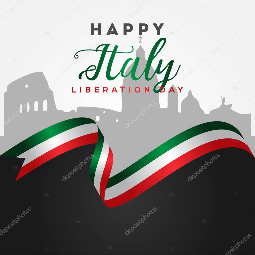 Italy Liberation Day Vector Design Illustration