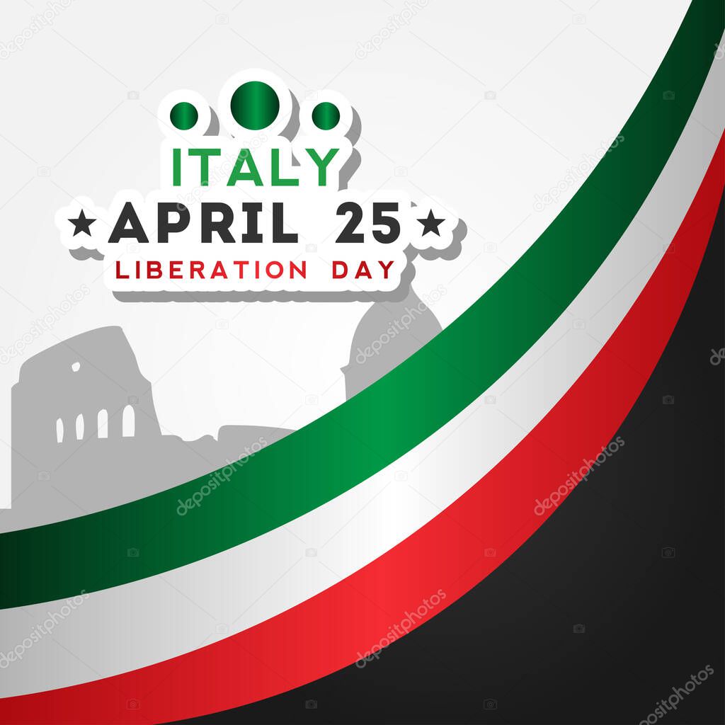 Italy Liberation Day Vector Design Illustration