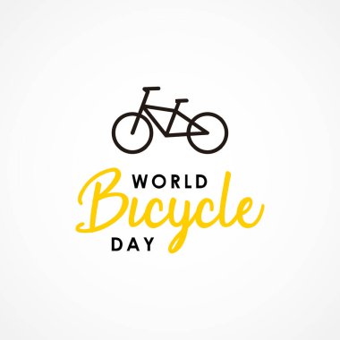 Dünya Bisiklet Günü Vektör Tasarımı Çizimi