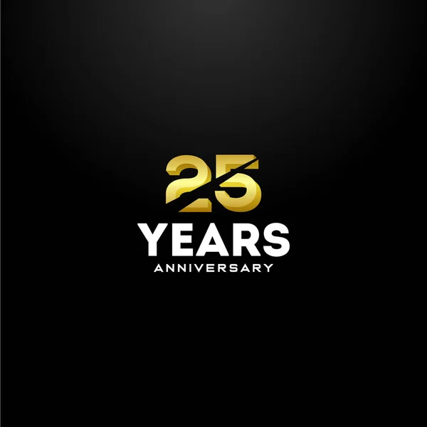 Years Anniversary Gold Number Vector Design — Stock Vector