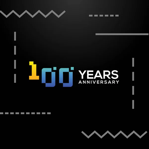 100 Years Anniversary Gradient Number Vector Design — Stock Vector