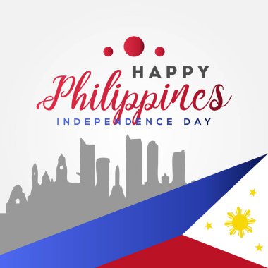 Filipinler Bağımsızlık Günü Vektör Tasarım İllüstrasyonu