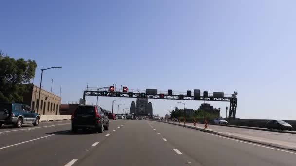 Driving Sydney City Cbd Sydney Harbour Bridge Car Sunny Day — Stock Video