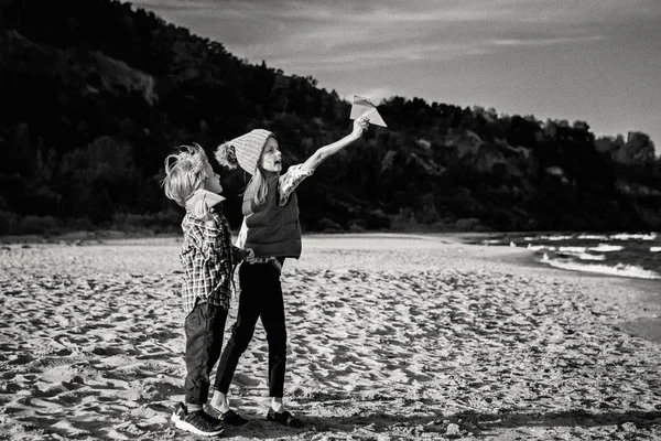 Children playing on beach