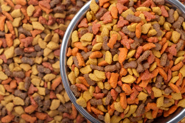 Kot pies żywność w granulkach — Zdjęcie stockowe