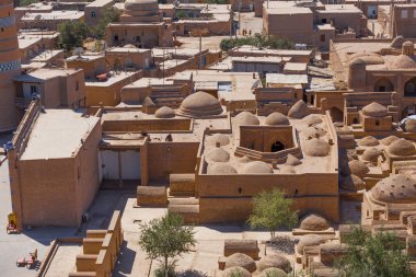 Ichon-Qala, Hiva, Özbekistan'ın eski şehir görünümünü.