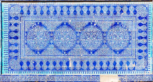 Decoração com azulejos em Tosh Hovli Palace, Khiva, Uzbeque — Fotografia de Stock