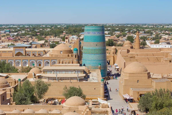 Widok Ichon-Kala, starego miasta, Khiva, Uzbekistan. — Zdjęcie stockowe