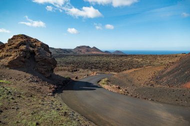 Yangın, Parque Nacional de Timanfaya, Lanzarote, Spai Dağları