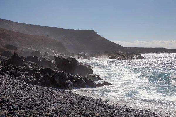 El Golfo, κοντά στο πράσινο λιμνοθάλασσα, Λανζαρότε, Ισπανία — Φωτογραφία Αρχείου