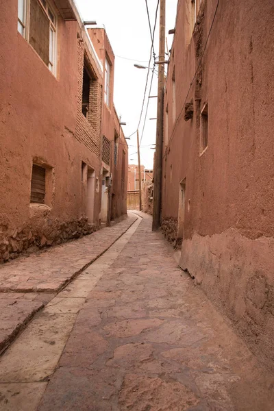 Antik köy, Abyaneh, İran'ın tipik kırmızı kerpiç evler
