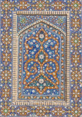 Detail of Mir-i-Arab Madrasa in Bukhara (Buxoro), Uzbekistan clipart