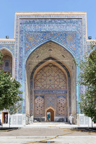 Mosaïque à Ulugh Beg Madrasah à Samarkand, Ouzbékistan — Photo