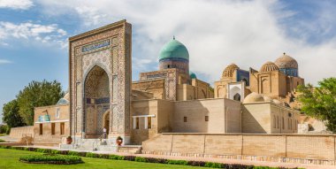 Semerkand, Özbekistan'a Türbeler Şah-i-Zinda, cadde