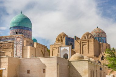 Semerkand, Özbekistan'a Türbeler Şah-i-Zinda, cadde