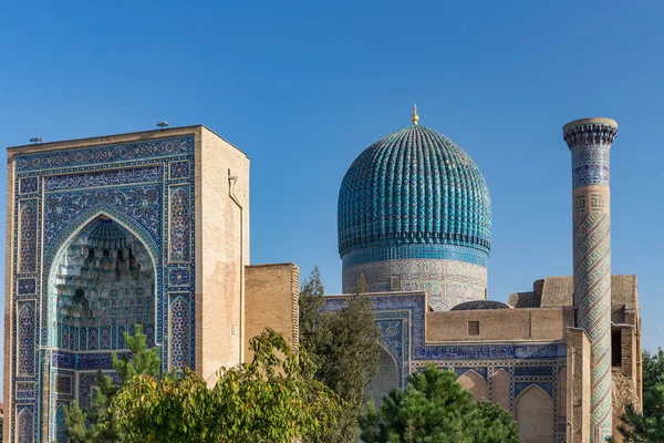 Gur E 埃米尔陵墓，在撒马尔罕，乌兹别克斯坦 — 图库照片